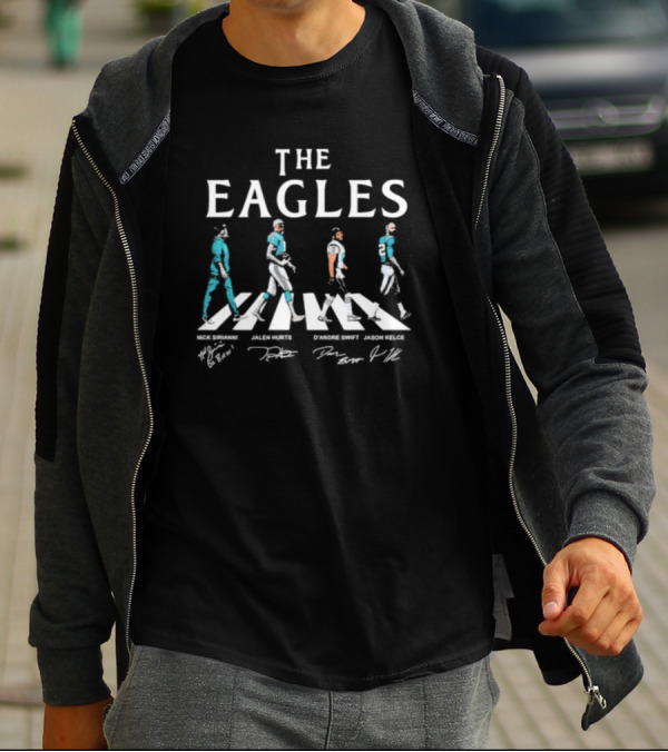 Eagles Abbey Road Nick Sirianni Jalen Hurts D'Andre Swift Jason Kelce T-Shirt