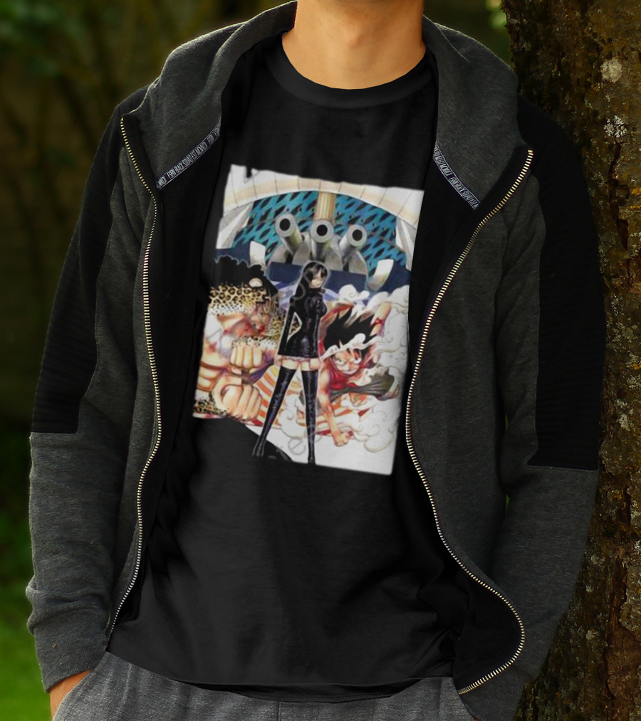 Geo Aw Enies Lobby Arc Animes Luffy Robin Lucci Cannon T-Shirt