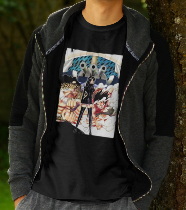 Geo Aw Enies Lobby Arc Animes Luffy Robin Lucci Cannon T-Shirt