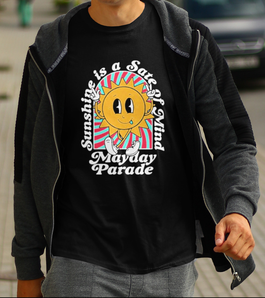 Sunshine Is A State Of Mind Mayday Parade Vintage Cartoon Sun T-Shirt