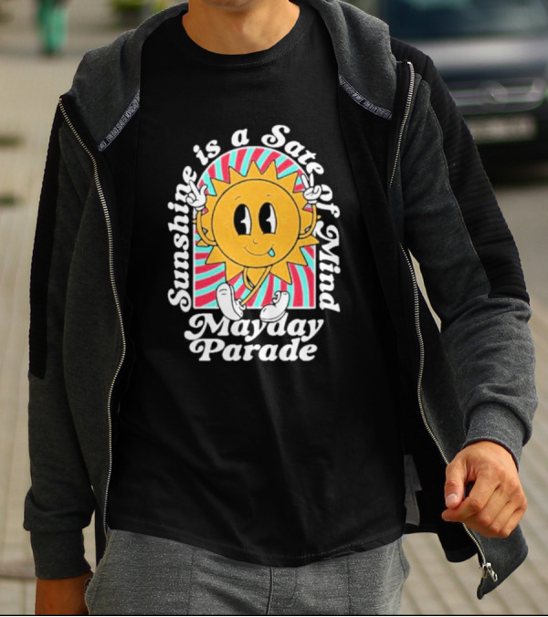Sunshine Is A State Of Mind Mayday Parade Vintage Cartoon Sun T-Shirt