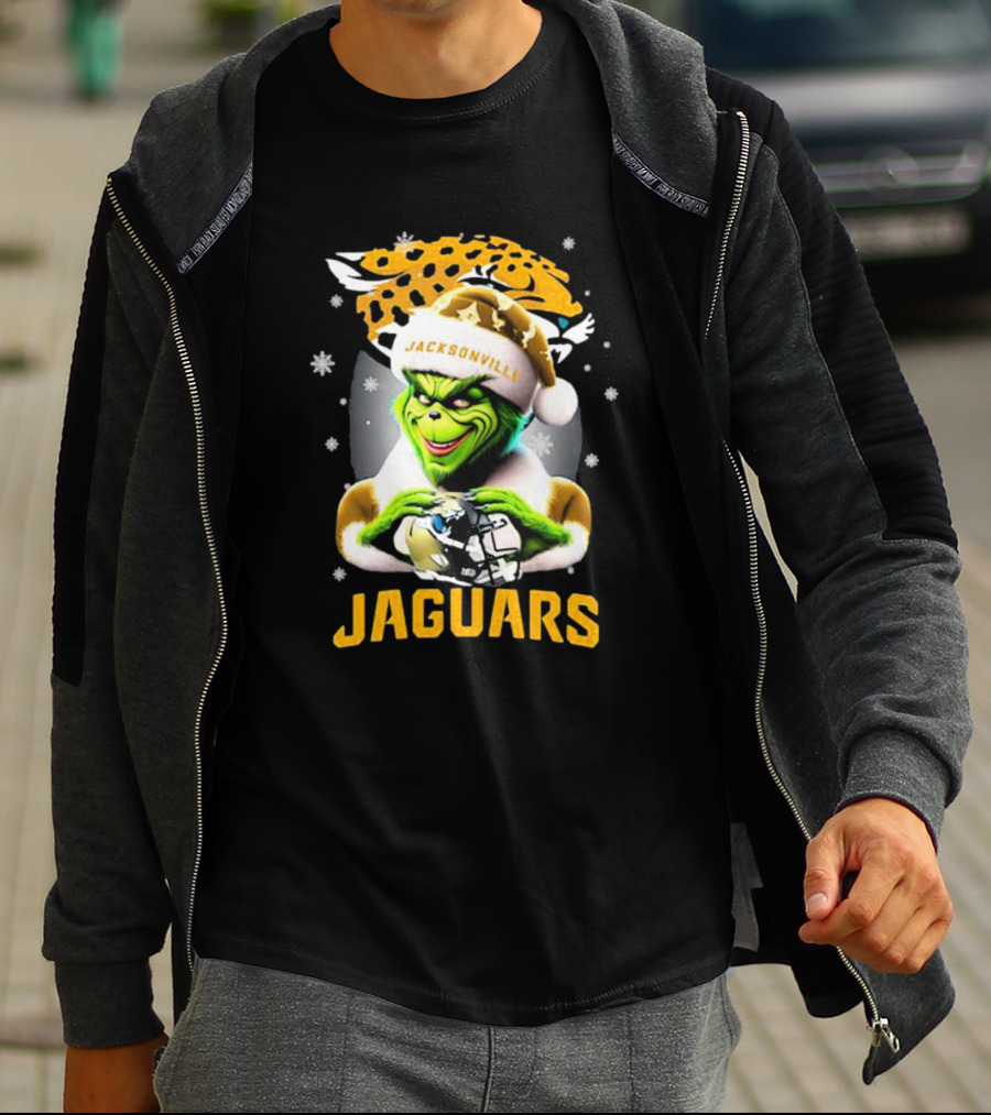 Santa Grinch Jacksonville Jaguars Merry Christmas T-Shirt