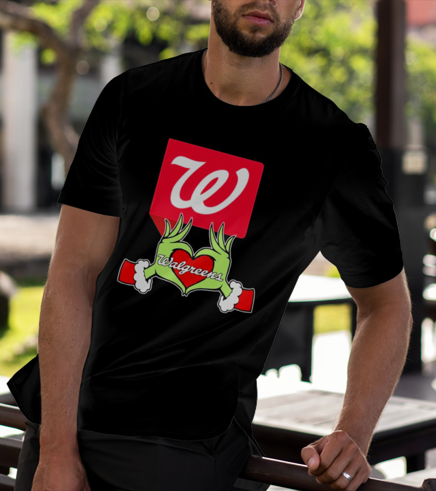 The Grinch Hand Heart Walgreens Christmas T-Shirt