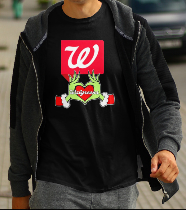 The Grinch Hand Heart Walgreens Christmas T-Shirt