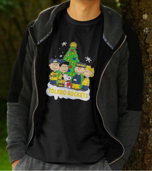Peanuts Characters Toledo Rockets Christmas Tree T-Shirt