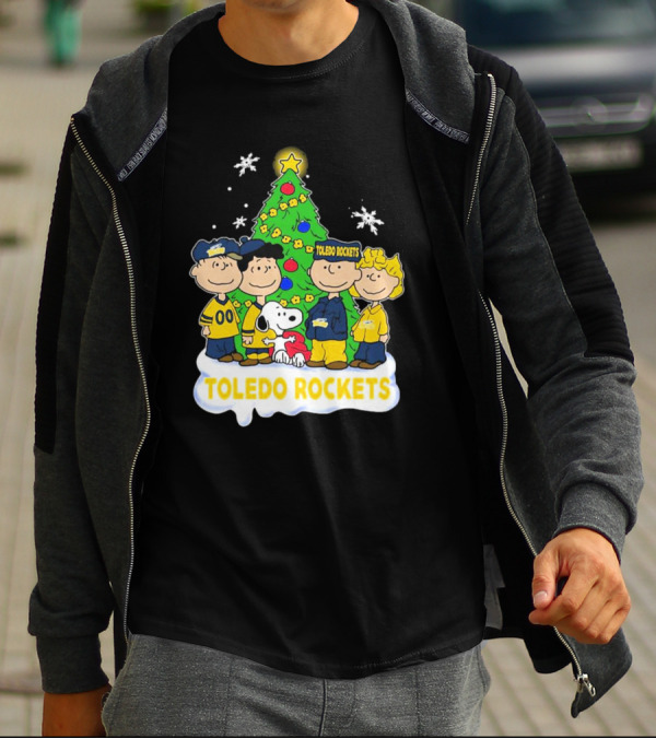 Peanuts Characters Toledo Rockets Christmas Tree T-Shirt