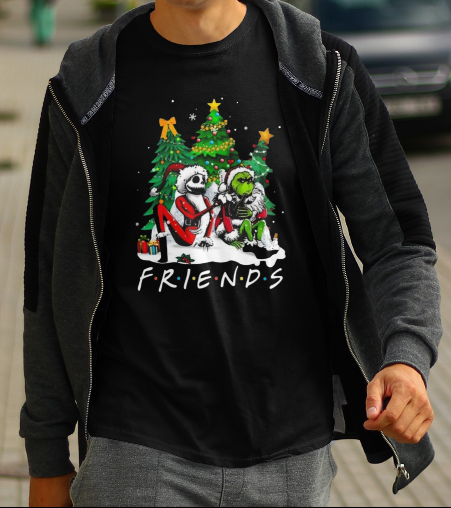 Friends Grinch Christmas Jack Santa Tree T-Shirt