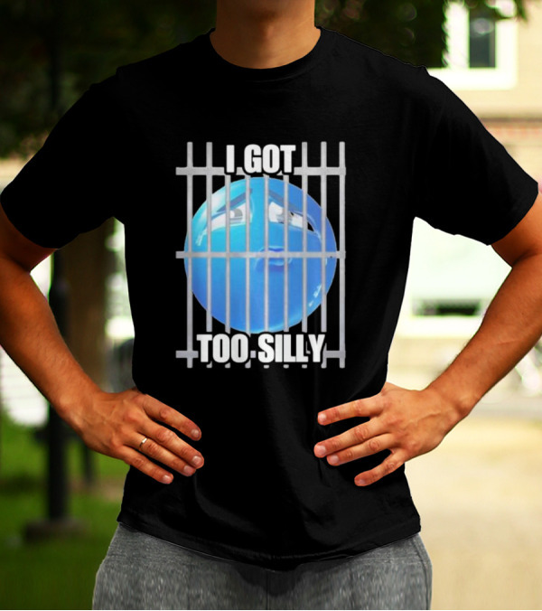 I Got Too Silly Blue Emoji Behind Bars T-Shirt
