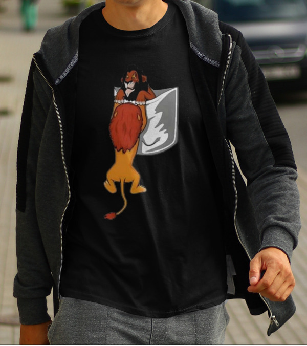 Lion Scar And Mufasa Hanging Pocket T-Shirt