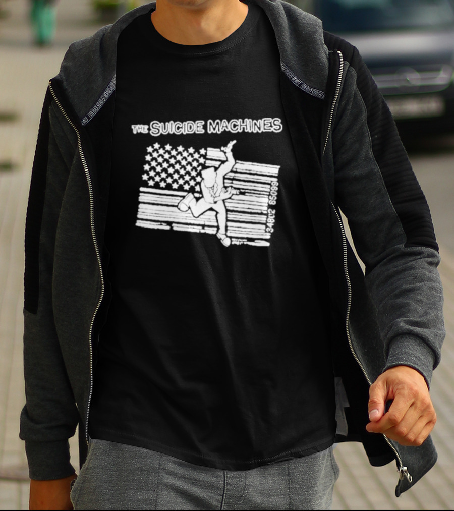 The Suicide Machines Barcode Flag Design Tsmdetroit 43828 60999 T-Shirt