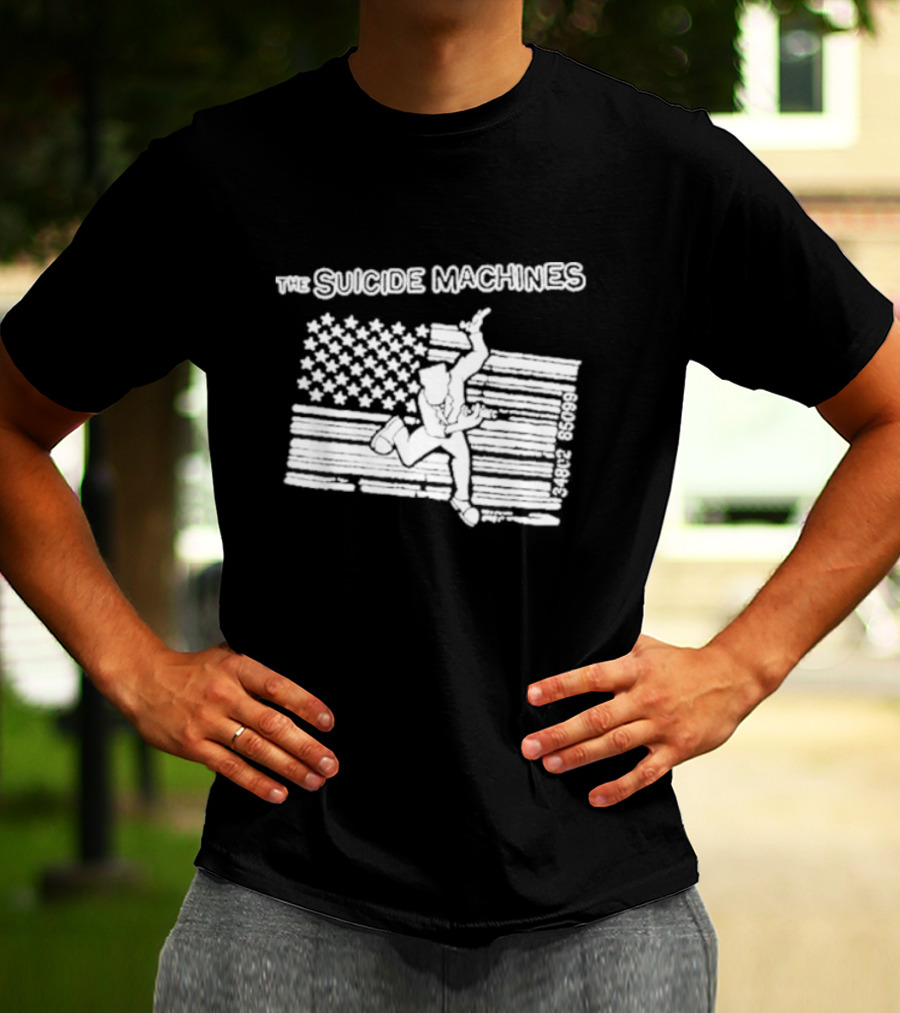 The Suicide Machines Barcode Flag Design Tsmdetroit 43828 60999 T-Shirt