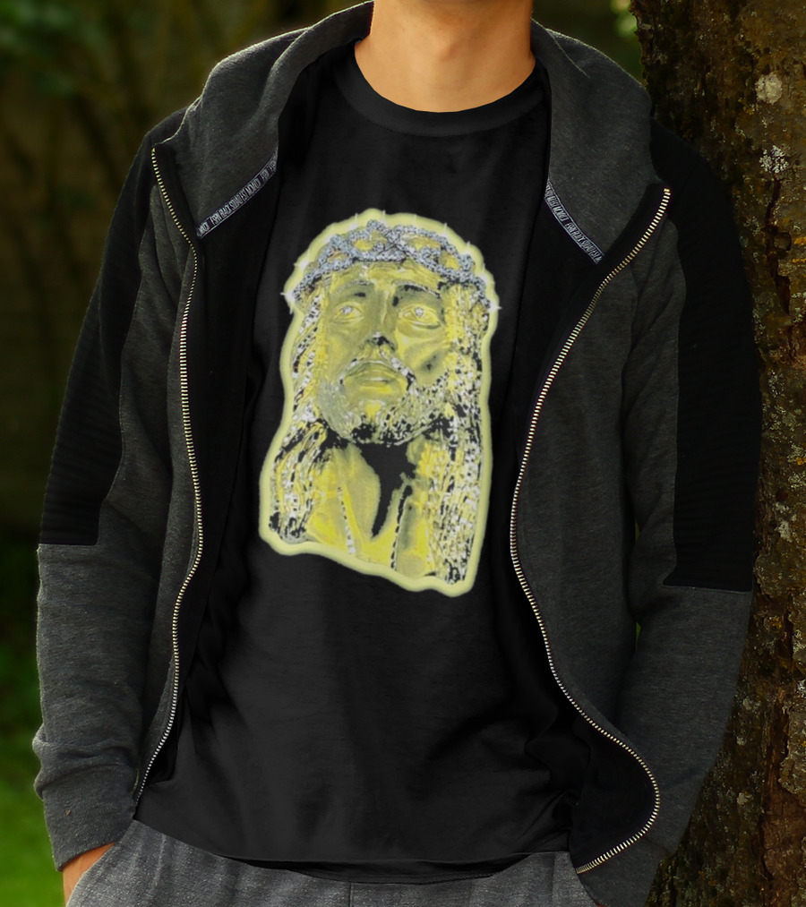 Jesus Piece Gold Diamond Crown Of Thorns Iconic Christian T-Shirt