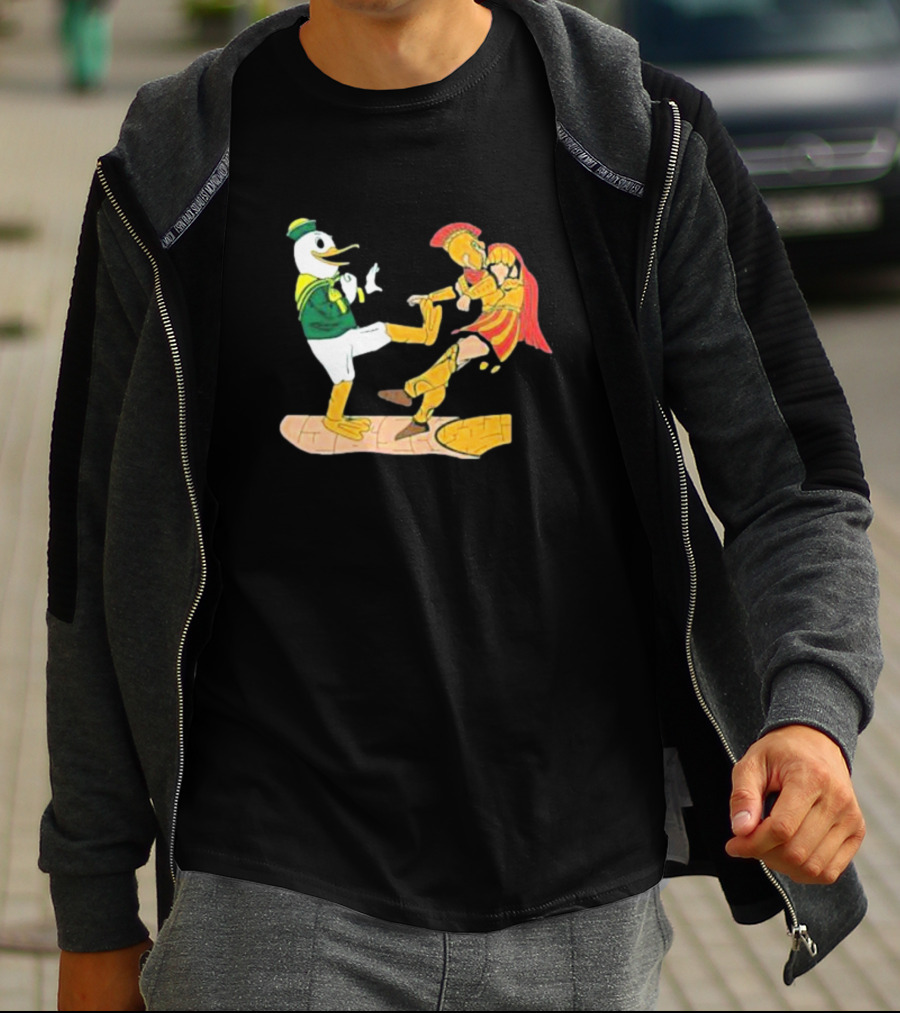 Ports Or Kick Oregon Duck Vs. USC Trojan Kickoff Showdown T-Shirt