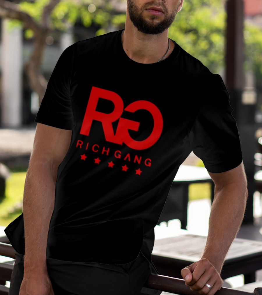 Rich Gang Logo RG Five Stars T-Shirt