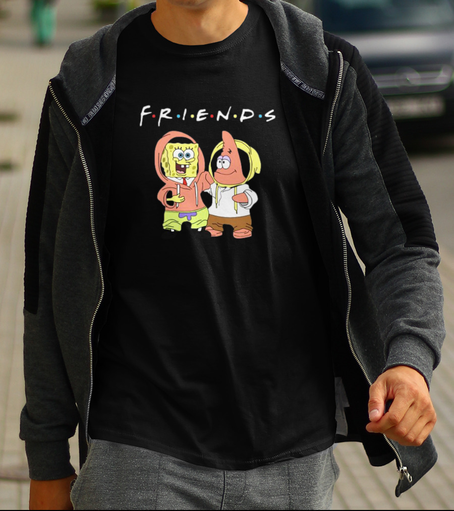 Spongebob Patrick Friends Hoodie Style Tribute To Iconic TV Show T-Shirt