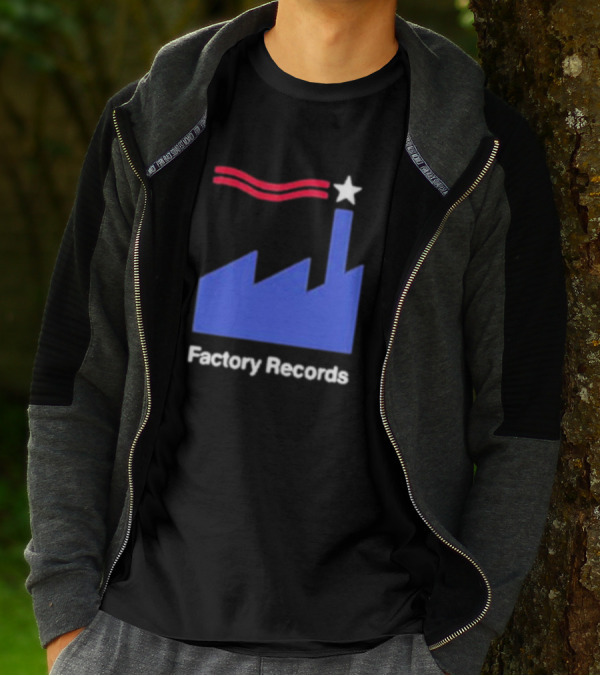 Factory Records Iconic Logo With Star And Stripes Factory T-Shirt