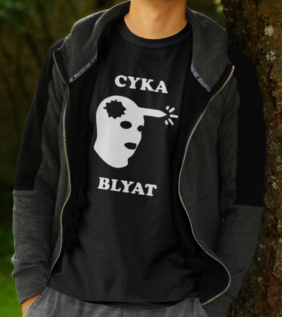 CYKA BLYAT Mask Bullet Headshot T-Shirt