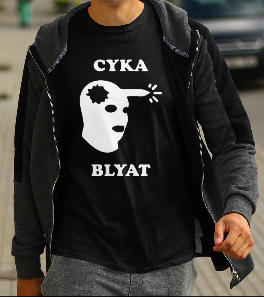CYKA BLYAT Mask Bullet Headshot T-Shirt