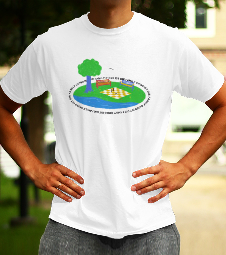 1099 Chess Picnic Park Scene T-Shirt