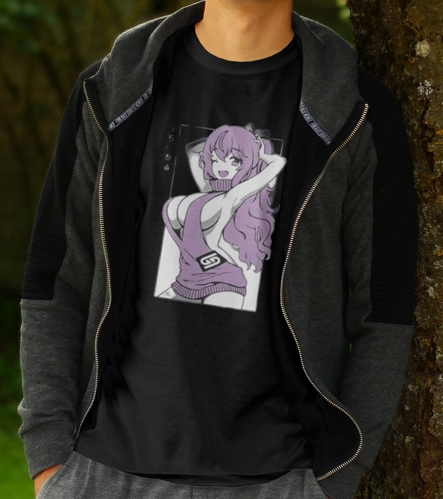 GamerSupps Waifu Purple Anime Character T-Shirt