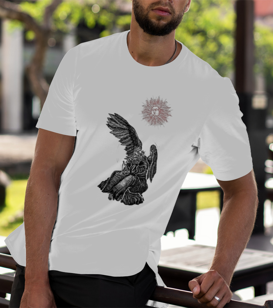 Angel And Skull Sun By Micah Ulrich T-Shirt