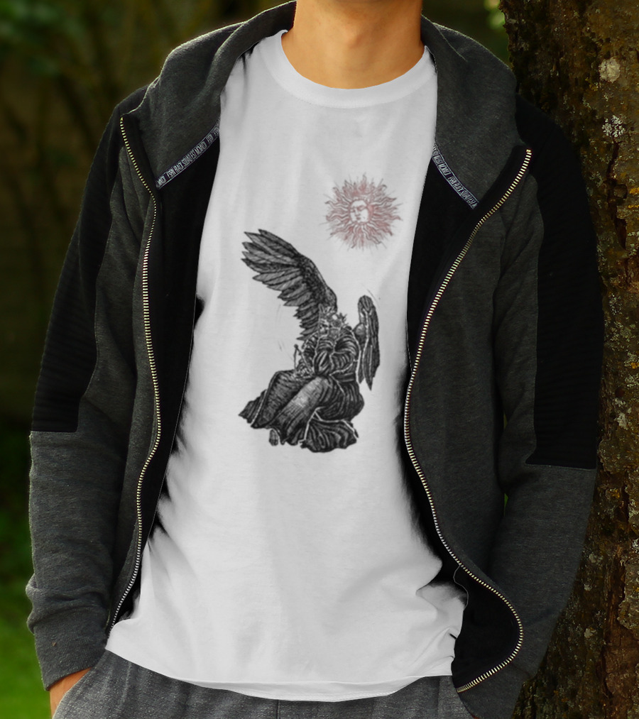 Angel And Skull Sun By Micah Ulrich T-Shirt