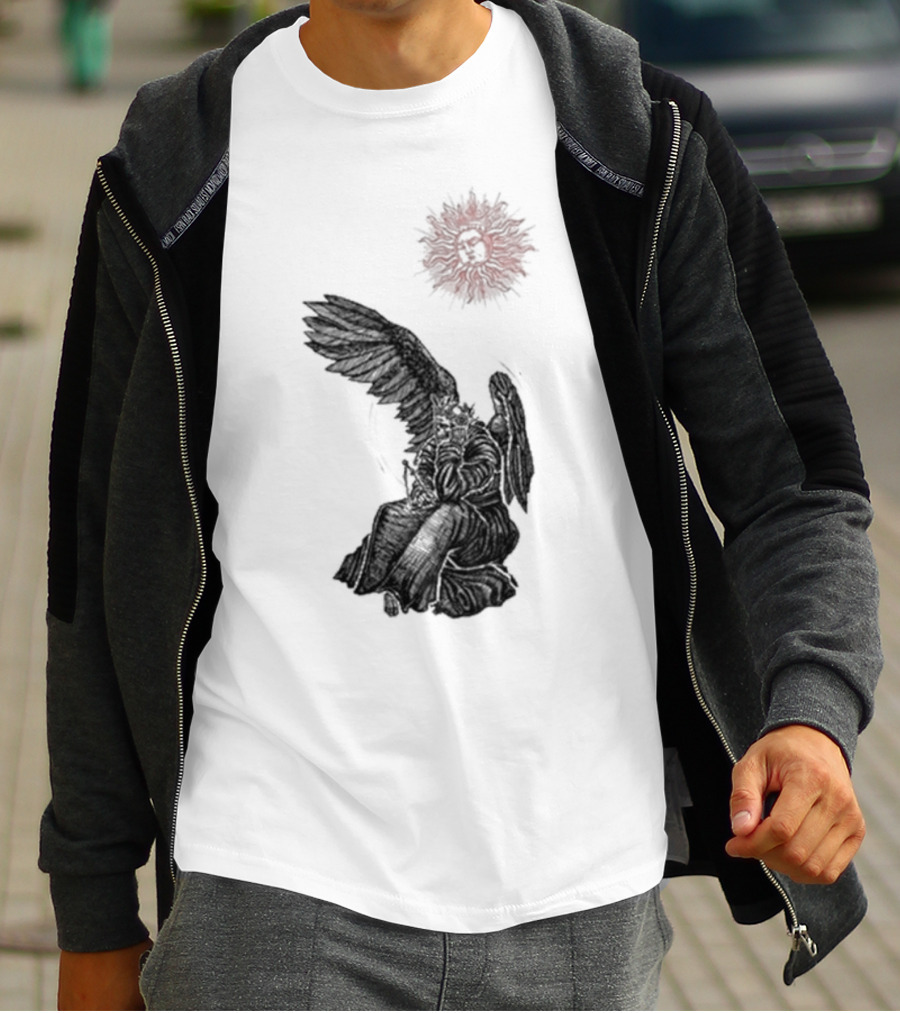Angel And Skull Sun By Micah Ulrich T-Shirt