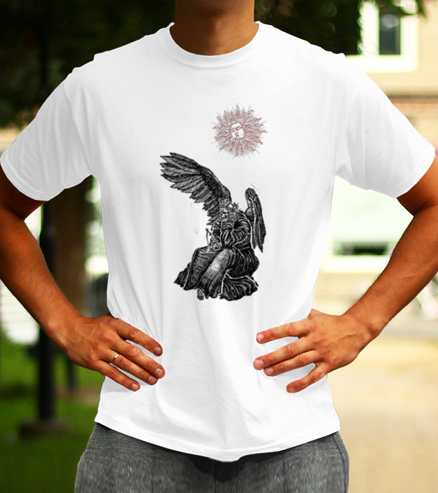 Angel And Skull Sun By Micah Ulrich T-Shirt