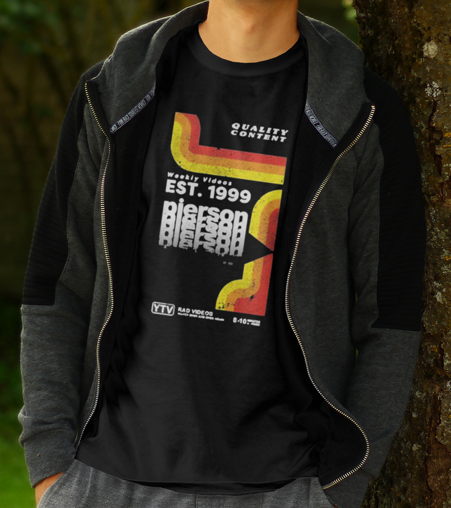 Quality Content Weekly Videos EST 1999 Pierson YTV Rad Videos 8-10 48358 T-Shirt