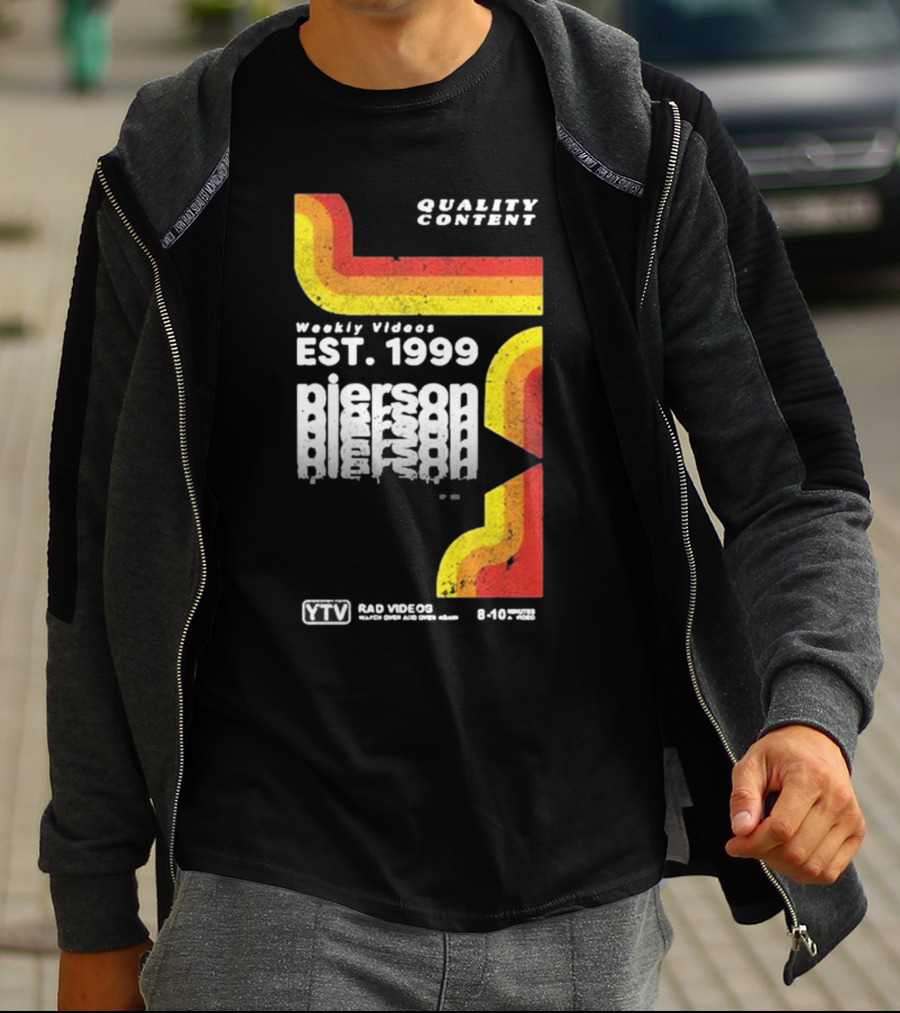 Quality Content Weekly Videos EST 1999 Pierson YTV Rad Videos 8-10 48358 T-Shirt