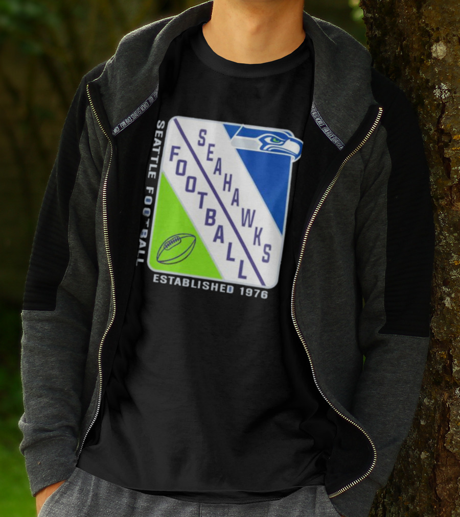 Seattle Seahawks Football Established 1976 Logo Seahawks Head T-Shirt