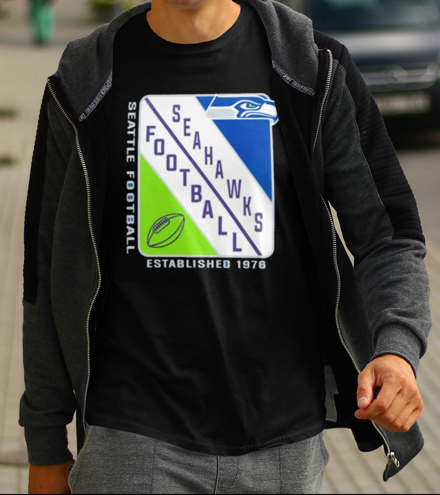 Seattle Seahawks Football Established 1976 Logo Seahawks Head T-Shirt