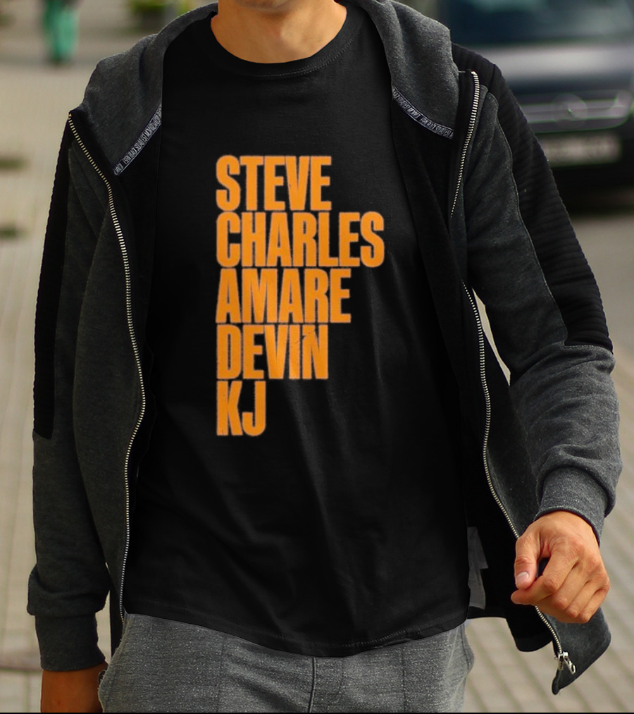 Steve Charles Amare Devin KJ Basketball Legends T-Shirt