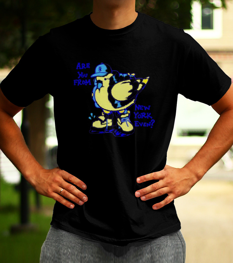 Big Puffa Pigeon Are You From New York Even Yankee Cap T-Shirt