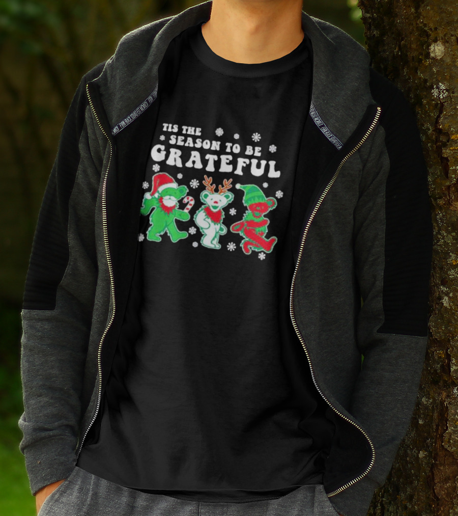 Tis The Season To Be Grateful Dancing Bears Christmas T-Shirt