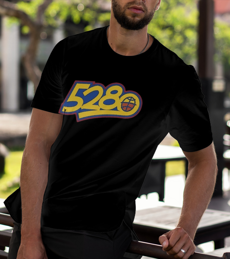 5280 Denver Colorado Basketball Theme T-Shirt