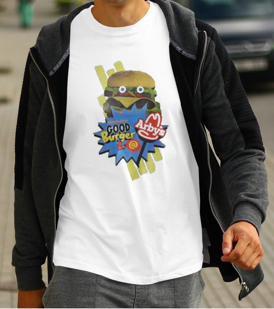 Nickelodeon Good Burger 2 Arby’s Burger And Logo Combo T-Shirt