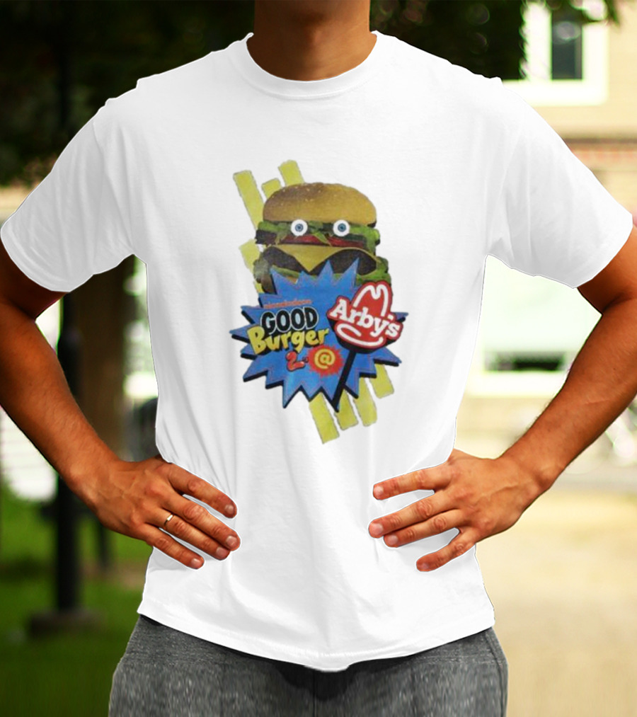 Nickelodeon Good Burger 2 Arby’s Burger And Logo Combo T-Shirt