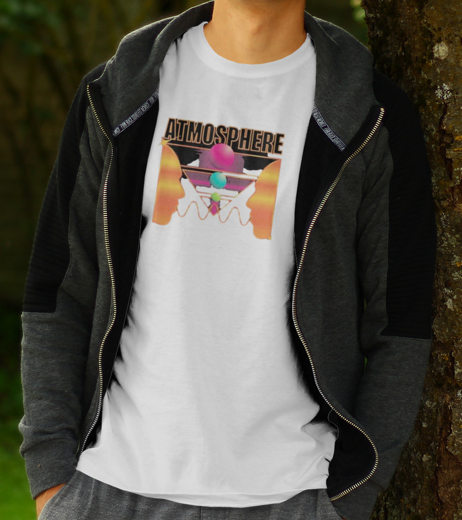 Atmosphere Talk Talk Retro Futuristic Geometric Face Profile T-Shirt