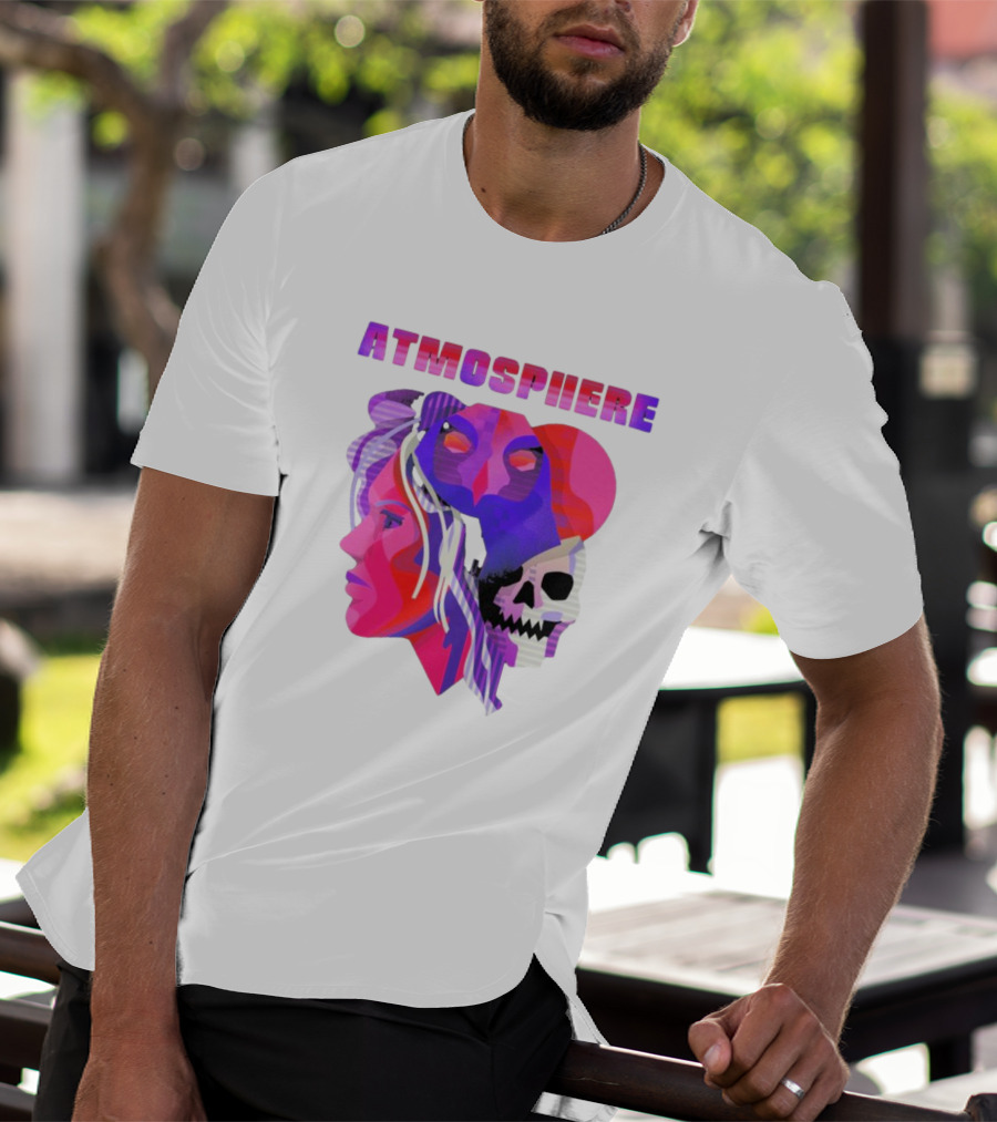 Atmosphere TDBH Colorful Faces And Skull T-Shirt