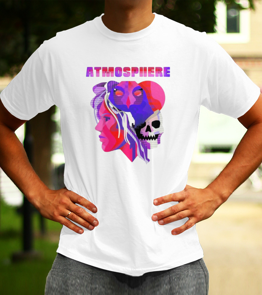Atmosphere TDBH Colorful Faces And Skull T-Shirt