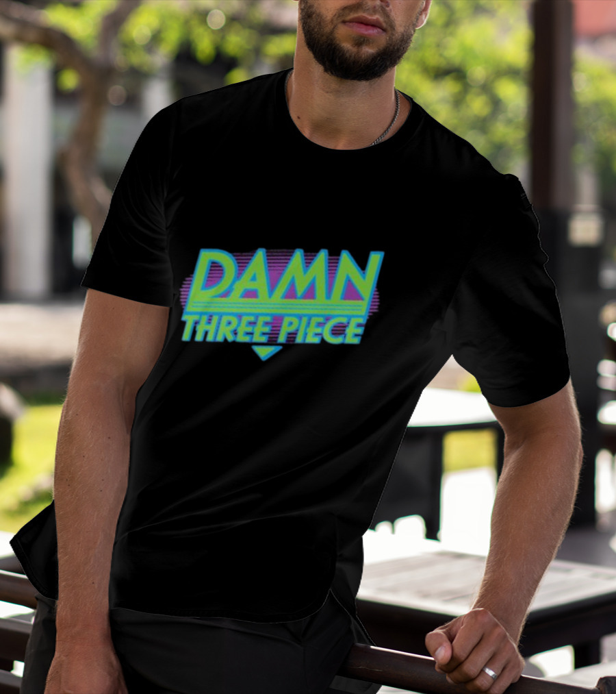 Damn Three Piece Retro Neon T-Shirt