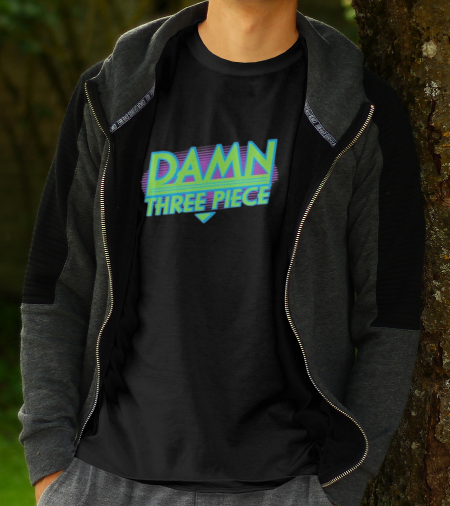 Damn Three Piece Retro Neon T-Shirt