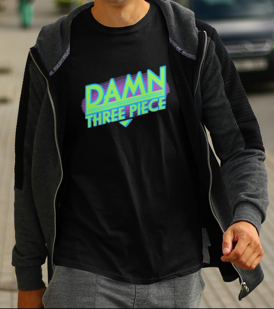 Damn Three Piece Retro Neon T-Shirt