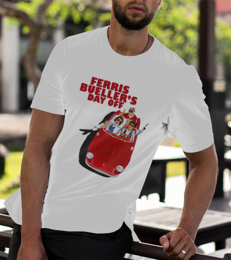Ferris Bueller's Day Off Red Convertible Ride T-Shirt