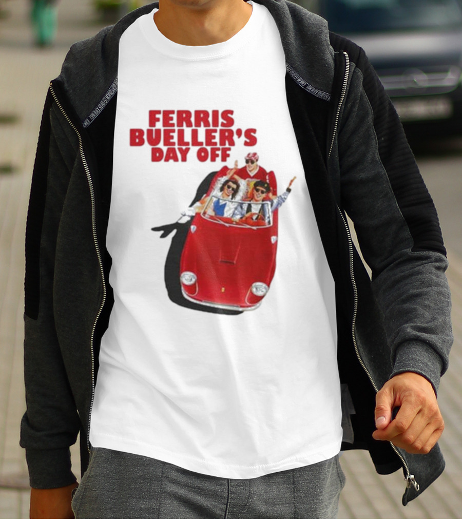 Ferris Bueller's Day Off Red Convertible Ride T-Shirt