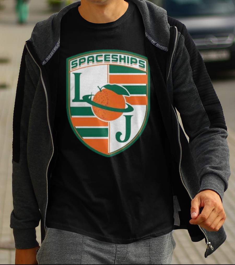Larry June Spaceships LJ Badge Merch Clothing Store T-Shirt