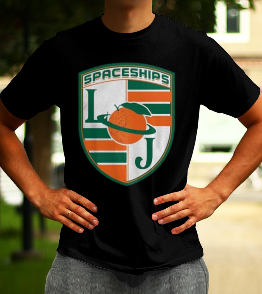 Larry June Spaceships LJ Badge Merch Clothing Store T-Shirt