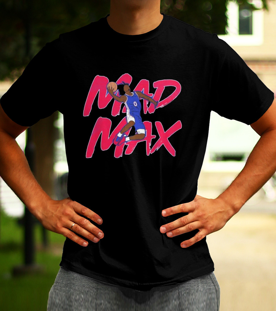 Mad Max Basketball Player Dunking With Ball In Hand T-Shirt