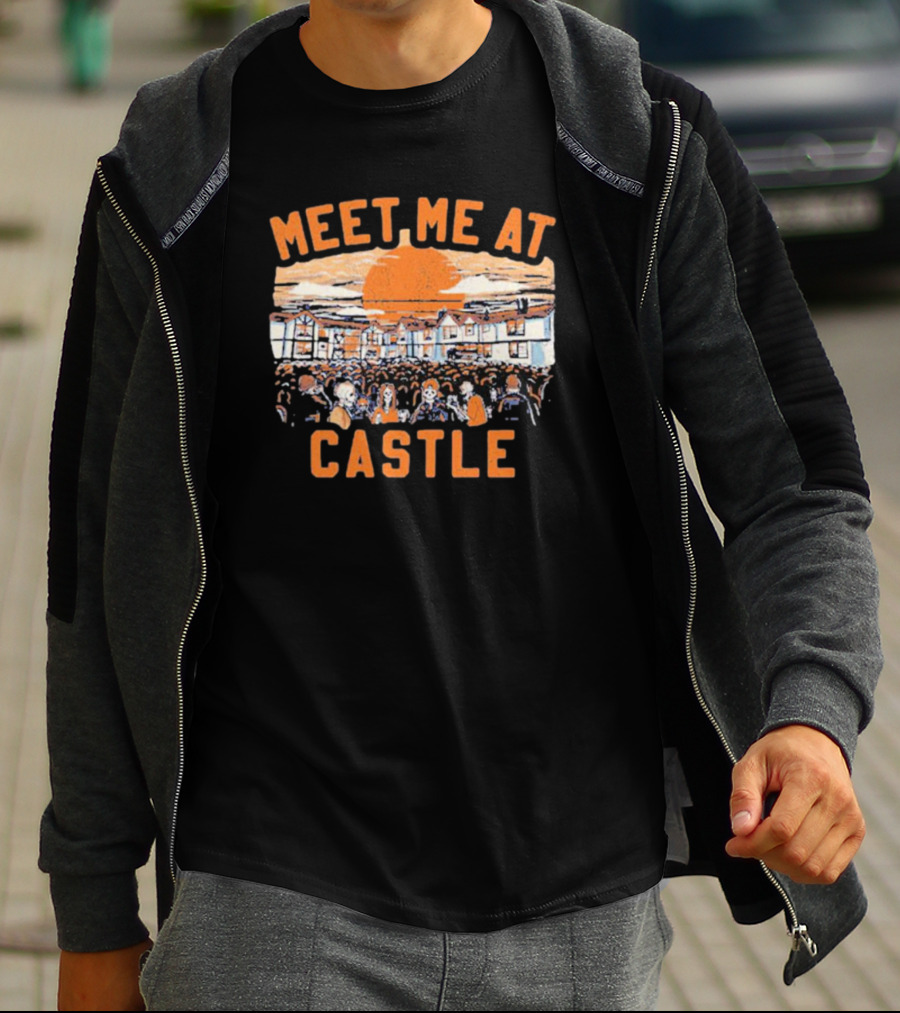 Meet Me At The Castle Festival Crowd At Sunset T-Shirt